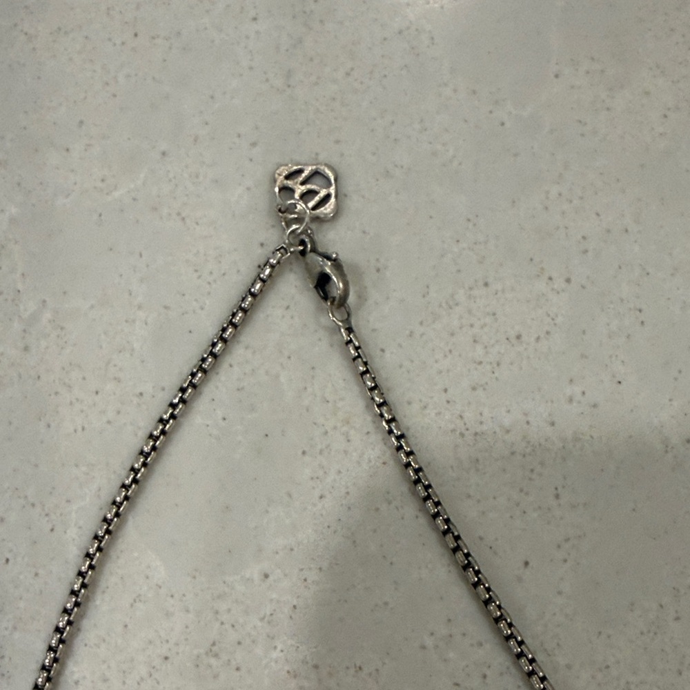 Sterling Silver David Yurman Cable Cross Pendant Necklace - Picture 5 of 7